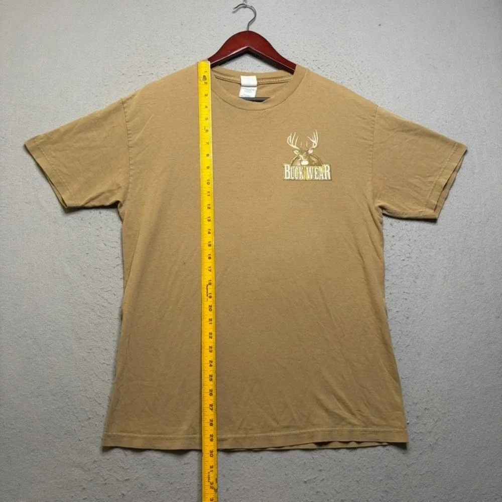 Buck Wear T Shirt Mens Large Brown Fire Up The Grill Deer Hunting Vintage 90s